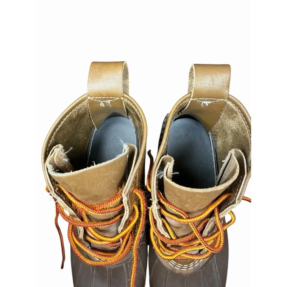 L.L. Bean Maine Hunting Duck Boots 2017 Limited Orange Chain Sole USA Womens‎ 7M